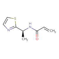 Chemical structure of N-[(1S)-1-(1,3-thiazol-2-yl)ethyl]prop-2-enamide - CSSB00114193118