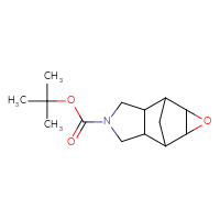 Chemical structure of tert-butyl 9-oxa-4-azatetracyclo[5.3.1.0²,⁶.0⁸,¹⁰]undecane-4-carboxylate - CSSB00015204029