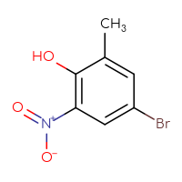 Chemical structure of 4-bromo-2-methyl-6-nitrophenol - CSSB00000684574