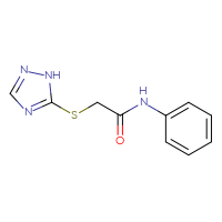 Chemical structure of N-phenyl-2-(1H-1,2,4-triazol-5-ylsulfanyl)acetamide - CSSB00040782711
