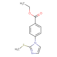 Chemical structure of ethyl 4-[2-(methylsulfanyl)-1H-imidazol-1-yl]benzoate - CSSB02004567714