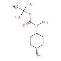 Chemical structure of tert-butyl N-methyl-N-[(1s,4s)-4-aminocyclohexyl]carbamate - CSSB00116395625