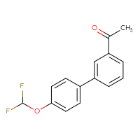 Chemical structure of 1-[4'-(difluoromethoxy)-[1,1'-biphenyl]-3-yl]ethan-1-one - CSSB01410296227