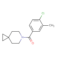 Chemical structure of 6-(4-chloro-3-methylbenzoyl)-6-azaspiro[2.5]octane - CSSB00063914604