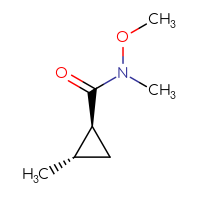 Chemical structure of (1S,2S)-N-methoxy-N,2-dimethylcyclopropane-1-carboxamide - CSSB00015891782
