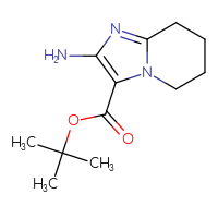 Chemical structure of tert-butyl 2-amino-5H,6H,7H,8H-imidazo[1,2-a]pyridine-3-carboxylate - CSSB00020590025