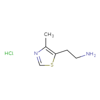 Chemical structure of 2-(4-methyl-1,3-thiazol-5-yl)ethan-1-amine hydrochloride - CSSB00020632893