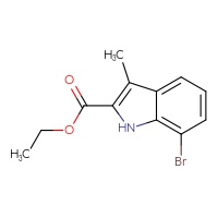 Chemical structure of ethyl 7-bromo-3-methyl-1H-indole-2-carboxylate - CSSB00010256584