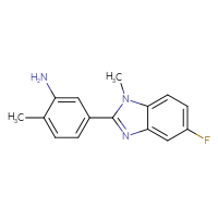 Chemical structure of 5-(5-fluoro-1-methyl-1H-1,3-benzodiazol-2-yl)-2-methylaniline - CSSB00000759677