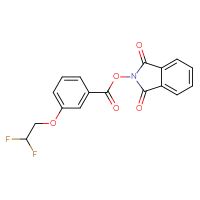 Chemical structure of 1,3-dioxo-2,3-dihydro-1H-isoindol-2-yl 3-(2,2-difluoroethoxy)benzoate - CSSB06262871395