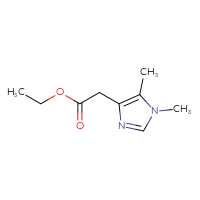 Chemical structure of ethyl 2-(1,5-dimethyl-1H-imidazol-4-yl)acetate - CSSB00042001293