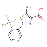 Chemical structure of 5-methyl-2-[2-(trifluoromethyl)phenyl]-1,3-thiazole-4-carboxylic acid - CSSB00008638766