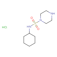 Chemical structure of N-cyclohexylpiperazine-1-sulfonamide hydrochloride - CSSB00000755653