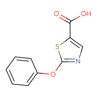 Chemical structure of 2-phenoxy-1,3-thiazole-5-carboxylic acid - CSSB00013857182