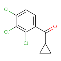 Chemical structure of cyclopropyl(2,3,4-trichlorophenyl)methanone - CSSB00133156382