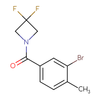 Chemical structure of 1-(3-bromo-4-methylbenzoyl)-3,3-difluoroazetidine - CSSB00110888989