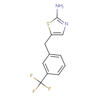 Chemical structure of 5-{[3-(trifluoromethyl)phenyl]methyl}-1,3-thiazol-2-amine - CSSB00000389595