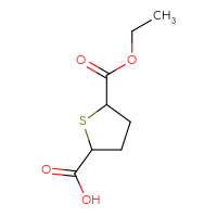 Chemical structure of 5-(ethoxycarbonyl)thiolane-2-carboxylic acid - CSSB00010442500