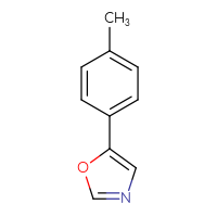 Chemical structure of 5-(4-methylphenyl)-1,3-oxazole - CSSB00000043733