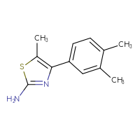Chemical structure of 4-(3,4-dimethylphenyl)-5-methyl-1,3-thiazol-2-amine - CSSB00000168879