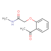 Chemical structure of 2-(2-acetylphenoxy)-N-methylacetamide - CSSB00000150743