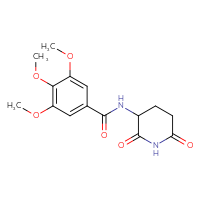 Chemical structure of N-(2,6-dioxopiperidin-3-yl)-3,4,5-trimethoxybenzamide - CSSB00104901584