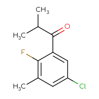 Chemical structure of 1-(5-chloro-2-fluoro-3-methylphenyl)-2-methylpropan-1-one - CSSB03552170606