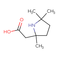 Chemical structure of 2-(2,5,5-trimethylpyrrolidin-2-yl)acetic acid - CSSB00009922556