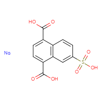 Chemical structure of 6-sulfonaphthalene-1,4-dicarboxylic acid sodium - CSSB21255938062