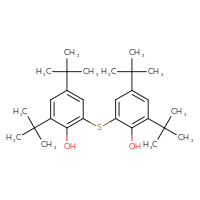 Chemical structure of 2,4-di-tert-butyl-6-[(3,5-di-tert-butyl-2-hydroxyphenyl)sulfanyl]phenol - CSSB00015293648