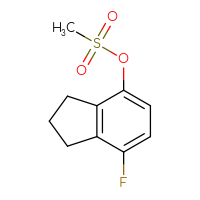 Chemical structure of 7-fluoro-2,3-dihydro-1H-inden-4-yl methanesulfonate - CSSB06748865680