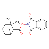 Chemical structure of 1,3-dioxo-2,3-dihydro-1H-isoindol-2-yl 3,3-dimethylbicyclo[2.2.1]heptane-2-carboxylate - CSSB00116217940