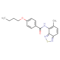 Chemical structure of 4-butoxy-N-(5-methyl-2,1,3-benzothiadiazol-4-yl)benzamide - CSSB00121600655