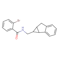 Chemical structure of N-({1H,1aH,6H,6aH-cyclopropa[a]inden-1-yl}methyl)-2-bromobenzamide - CSSB02073864848