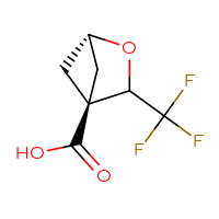 Chemical structure of (1r,4r)-3-(trifluoromethyl)-2-oxabicyclo[2.1.1]hexane-4-carboxylic acid - CSSB20813986521
