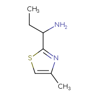 Chemical structure of 1-(4-methyl-1,3-thiazol-2-yl)propan-1-amine - CSSB00000752355