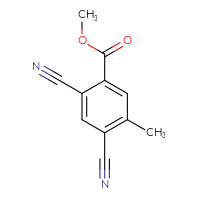 Chemical structure of methyl 2,4-dicyano-5-methylbenzoate - CSSB20962531015