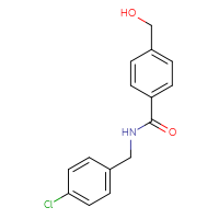 Chemical structure of N-[(4-chlorophenyl)methyl]-4-(hydroxymethyl)benzamide - CSSB00073978682