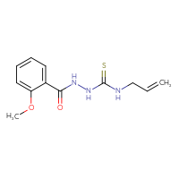 Chemical structure of 2-methoxy-N-{[(prop-2-en-1-yl)carbamothioyl]amino}benzamide - CSSB00103887328