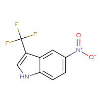 Chemical structure of 5-nitro-3-(trifluoromethyl)-1H-indole - CSSB00039595752