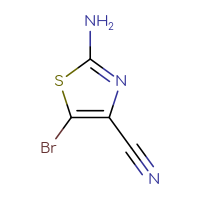 Chemical structure of 2-amino-5-bromo-1,3-thiazole-4-carbonitrile - CSSB00010235664