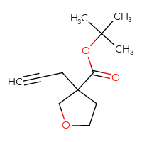 Chemical structure of tert-butyl 3-(prop-2-yn-1-yl)oxolane-3-carboxylate - CSSB00102955631