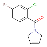 Chemical structure of 1-(4-bromo-2-chlorobenzoyl)-2,5-dihydro-1H-pyrrole - CSSB01992597734