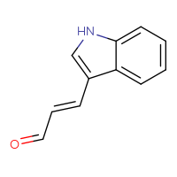 Chemical structure of (2E)-3-(1H-indol-3-yl)prop-2-enal - CSSB00132309714