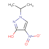 Chemical structure of 4-nitro-1-(propan-2-yl)-1H-pyrazol-3-ol - CSSB02495517774