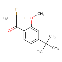 Chemical structure of 1-(4-tert-butyl-2-methoxyphenyl)-2,2-difluoropropan-1-one - CSSB21103687141