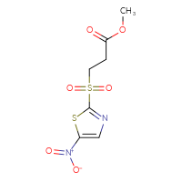 Chemical structure of methyl 3-[(5-nitro-1,3-thiazol-2-yl)sulfonyl]propanoate - CSSB00000729105
