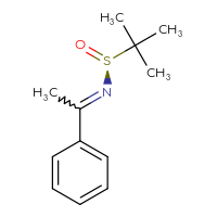 Chemical structure of (S)-2-methyl-N-(1-phenylethylidene)propane-2-sulfinamide - CSSB00018241166