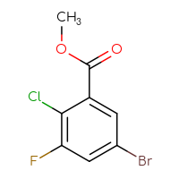 Chemical structure of methyl 5-bromo-2-chloro-3-fluorobenzoate - CSSB00012925585