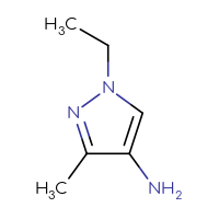 Chemical structure of 1-ethyl-3-methyl-1H-pyrazol-4-amine - CSSB00011996872